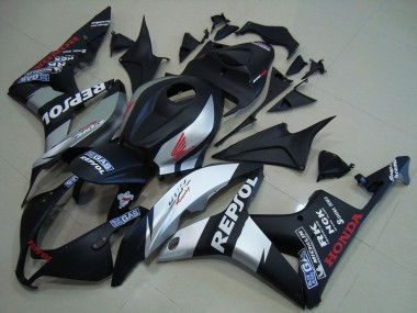 Aftermarket 2007-2008 Matte Black Silver Repsol Honda CBR600RR Motor Bike Fairings