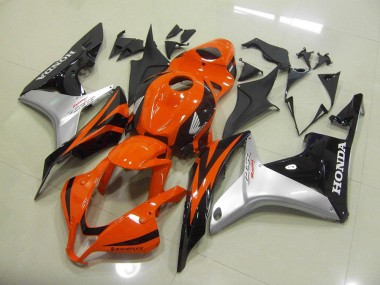 Aftermarket 2007-2008 Orange Silver Black Honda CBR600RR Moto Fairings