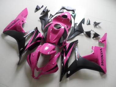 Custom 2007-2008 Pink Black Honda CBR600RR Motorbike Fairings