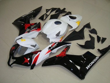 Custom 2007-2008 White Black Red Honda CBR600RR Motorbike Fairing