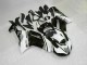 Custom 2007-2008 Black White Kawasaki ZX6R Bike Fairings