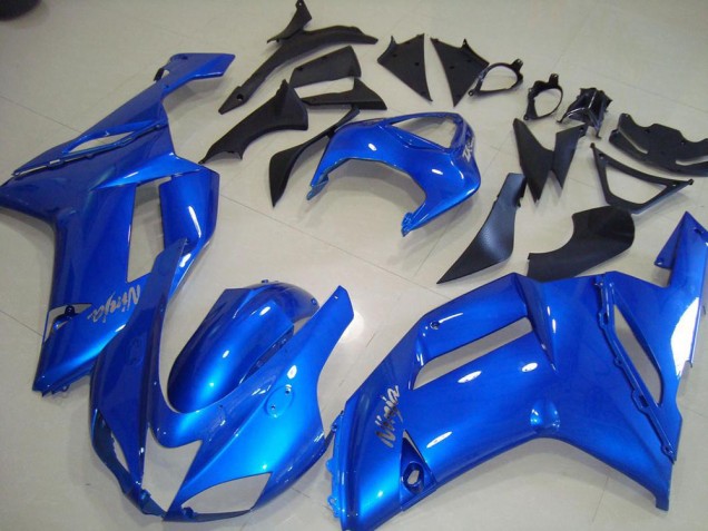 Aftermarket 2007-2008 Blue Kawasaki ZX6R Motorcycle Fairings Kit