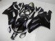 Custom 2007-2008 Glossy Black Kawasaki ZX6R Motorcycle Bodywork