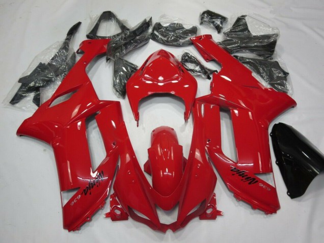 Custom 2007-2008 Red Kawasaki ZX6R Motor Fairings