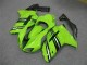 Custom 2007-2008 Green Black Kawasaki ZX6R Motorcycle Fairings Kit