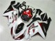 Custom 2007-2008 White Black Red Kawasaki ZX6R Motorbike Fairings