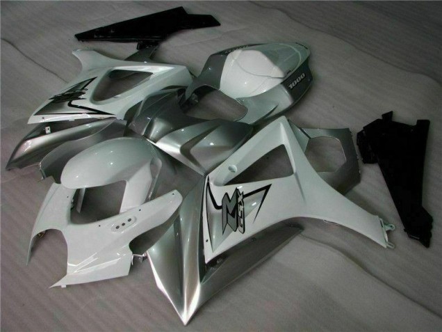 Custom 2007-2008 Silver White Suzuki GSXR 1000 K7 Motorbike Fairing