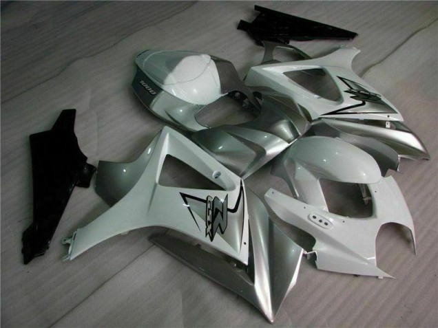 Custom 2007-2008 Silver White Suzuki GSXR 1000 K7 Motorbike Fairing