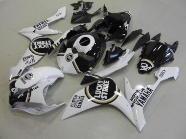 Custom 2007-2008 Black Lucky Strike Yamaha YZF R1 Moto Fairings