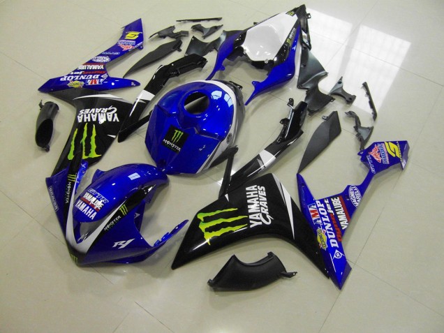 Custom 2007-2008 Blue Monster Yamaha YZF R1 Motorcylce Fairings