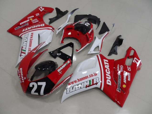 Custom 2007-2014 Banner 27 Ducati 848 1098 1198 Motorcycle Fairings Kits