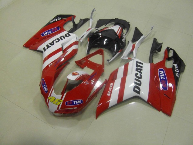 Custom 2007-2014 Red 46 Ducati 848 1098 1198 Motorcycle Fairings