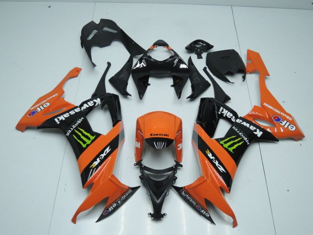 Custom 2008-2010 Orange Monster Kawasaki ZX10R Motorbike Fairing