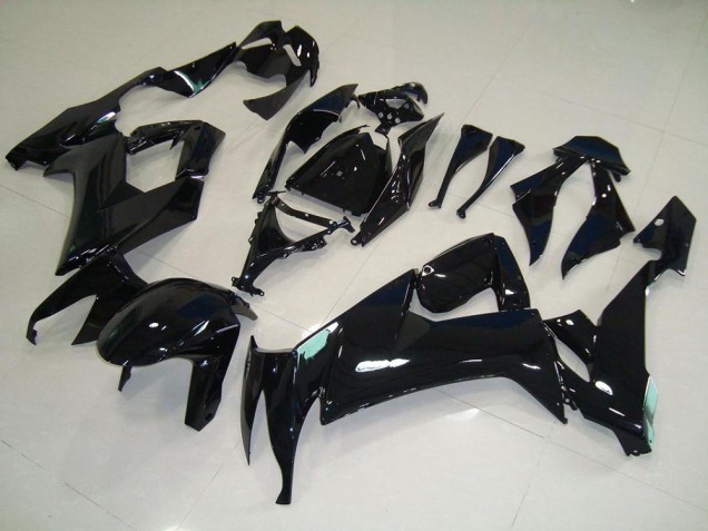 Custom 2008-2010 Glossy Black Kawasaki ZX10R Bike Fairing