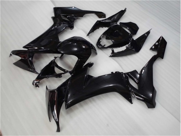 Custom 2008-2010 Glossy Black Kawasaki ZX10R Motorcycle Fairing Kit