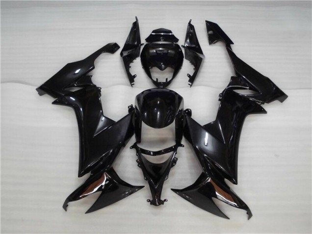 Custom 2008-2010 Glossy Black Kawasaki ZX10R Motorcycle Fairing Kit