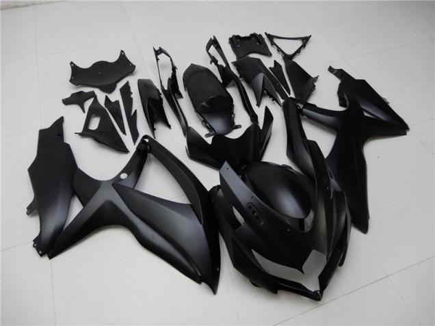 Custom 2008-2010 Matte Black Suzuki GSXR 600/750 Moto Fairings