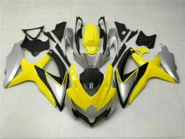 Aftermarket 2008-2010 Yellow Suzuki GSXR 600/750 Replacement Motorcycle Fairings