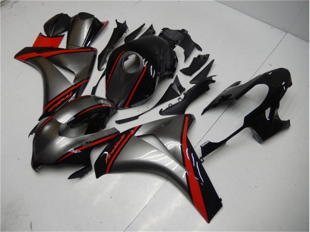 Custom 2008-2011 Grey Red Black Honda CBR1000RR Motorbike Fairings