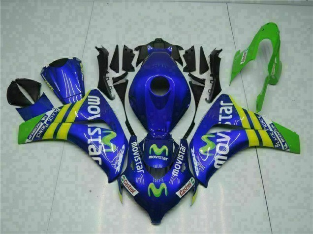 Custom 2008-2011 Green Blue Honda CBR1000RR Motorcycle Replacement Fairings