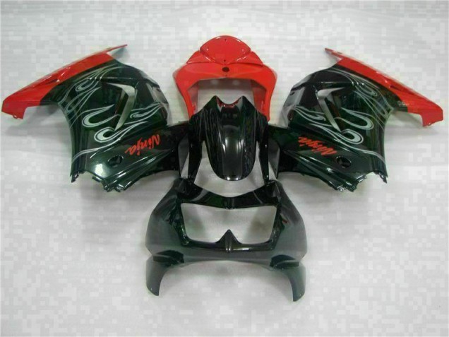 Aftermarket 2008-2012 Black Red Ninja Kawasaki EX250 Motorcycle Fairing