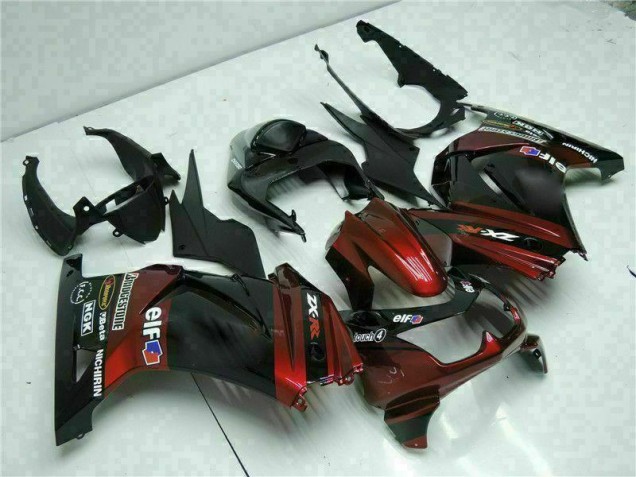 Aftermarket 2008-2012 Black Kawasaki EX250 Bike Fairing Kit