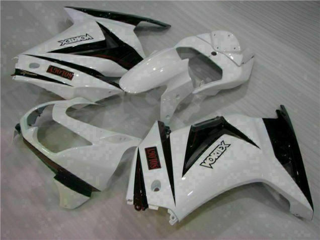 Custom 2008-2012 White Black Kawasaki EX250 Motorcycle Bodywork