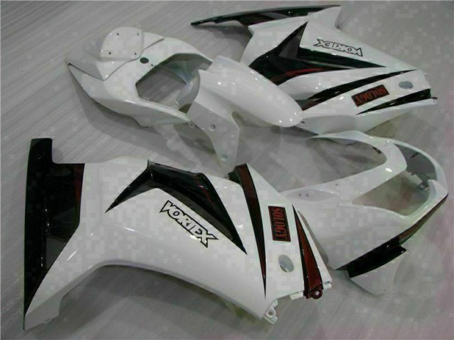 Custom 2008-2012 White Black Kawasaki EX250 Motorcycle Bodywork