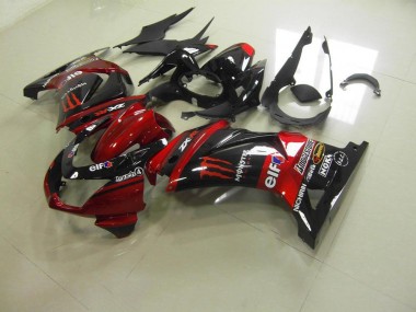 Aftermarket 2008-2012 Candy Red Monster Kawasaki ZX250R Motorbike Fairing