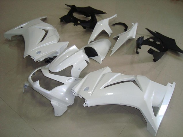 Aftermarket 2008-2012 Pearl White Kawasaki ZX250R Motorcycle Fairings Kits