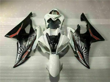 Aftermarket 2008-2016 White Black Yamaha YZF R6 Bike Fairings