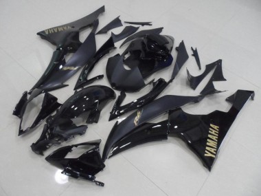 Aftermarket 2008-2016 Black with Gold Sticker Yamaha YZF R6 Replacement Motorcycle Fairings