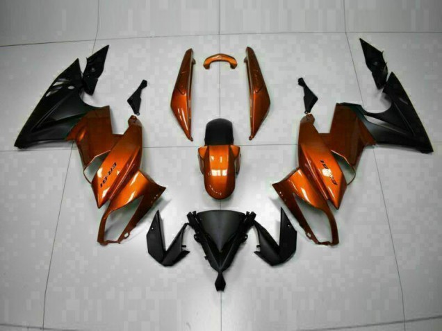 Custom 2009-2011 Orange Kawasaki EX650 Motorbike Fairing