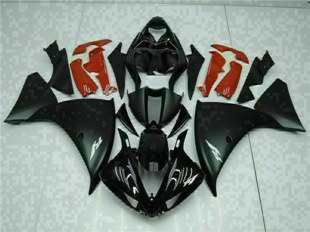 Custom 2009-2011 Black Red Yamaha YZF R1 Motorbike Fairing