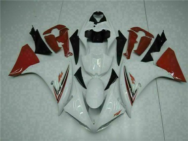 Custom 2009-2011 White Red Yamaha YZF R1 Bike Fairing Kit