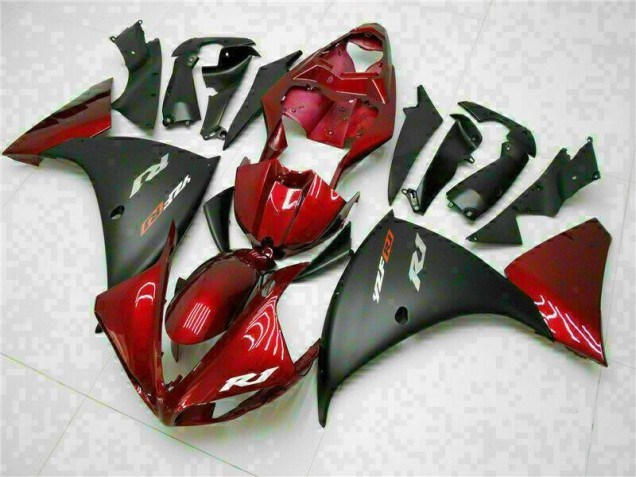 Custom 2009-2011 Red Black Yamaha YZF R1 Motorbike Fairing Kits