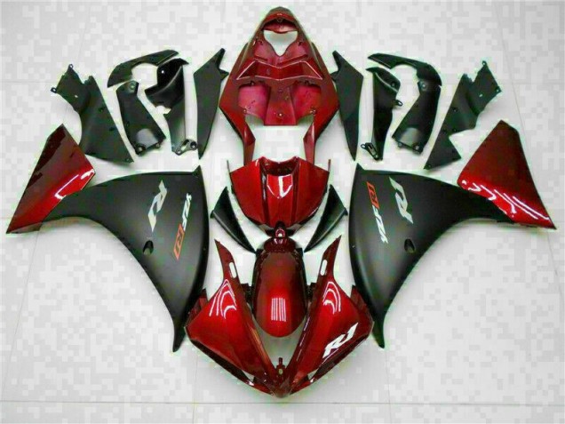 Custom 2009-2011 Red Black Yamaha YZF R1 Motorbike Fairing Kits