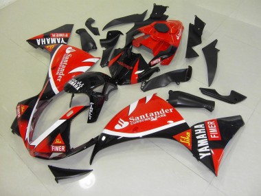 Aftermarket 2009-2011 Red Black Santander Yamaha YZF R1 Replacement Fairings