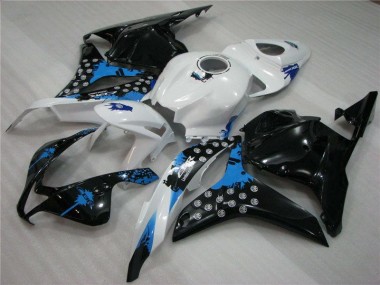 Custom 2009-2012 Black White Blue Honda CBR600RR Motor Fairings