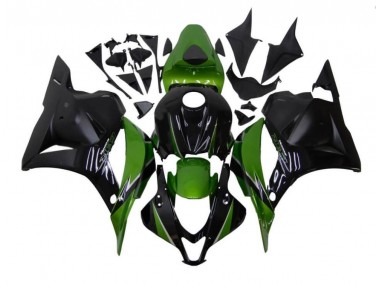 Custom 2009-2012 Green Black Honda CBR600RR Motorcycle Fairings Kit