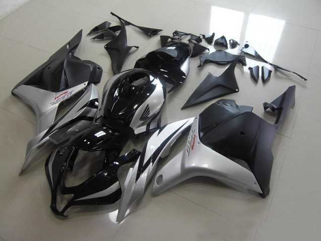 Custom 2009-2012 Black Silver Honda CBR600RR Motorbike Fairings