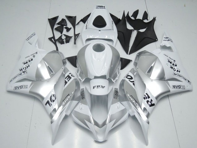 Custom 2009-2012 White Silver Repsol Honda CBR600RR Bike Fairing Kit