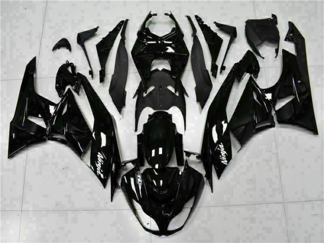 Aftermarket 2009-2012 Black White Ninja Kawasaki ZX6R Replacement Fairings