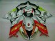 Custom 2009-2012 White Red H. Energy Kawasaki ZX6R Motorcycle Fairings Kit