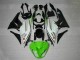 Custom 2009-2012 Green Black White 25 Kawasaki ZX6R Bike Fairings