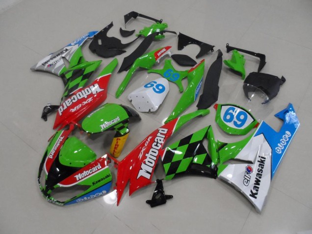 Custom 2009-2012 Motocard Kawasaki ZX6R Motorcycle Fairings Kits