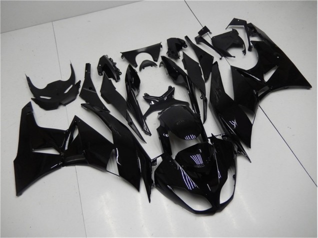 Custom 2009-2012 Glossy Black Kawasaki ZX6R Motorbike Fairing