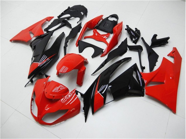 Custom 2009-2012 Red Black Kawasaki ZX6R Bike Fairings