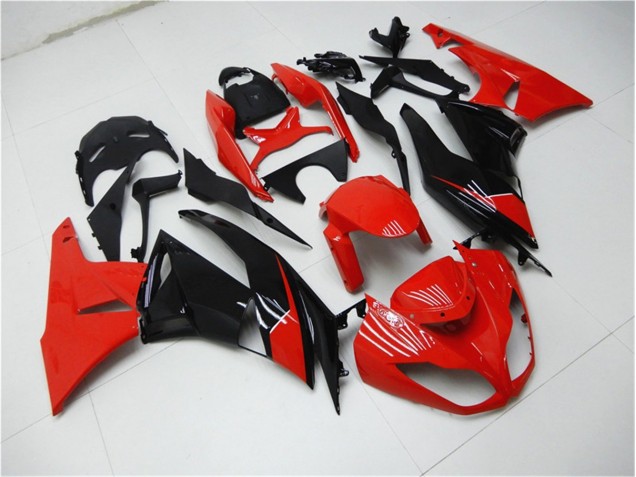 Custom 2009-2012 Red Black Kawasaki ZX6R Bike Fairings