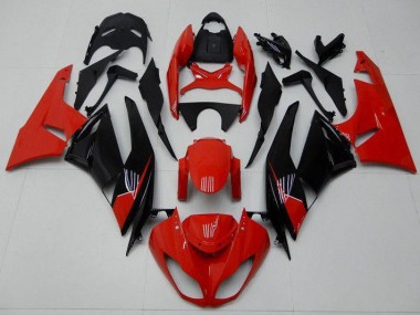 Custom 2009-2012 Red Black Kawasaki ZX6R Bike Fairings